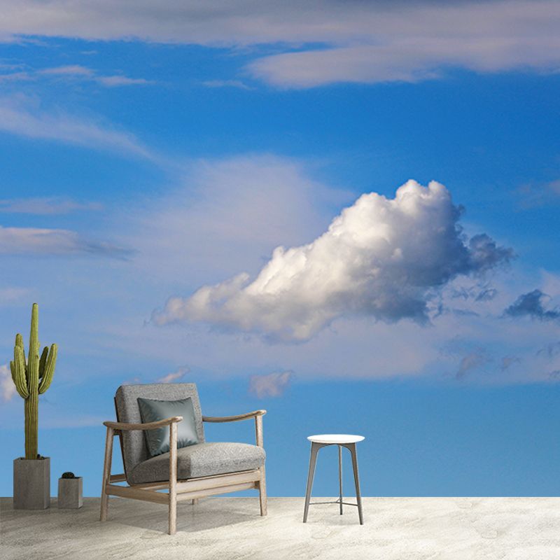 Heavily Clouded Wall Mural Modern Water Resistant Wall Art for House Interior