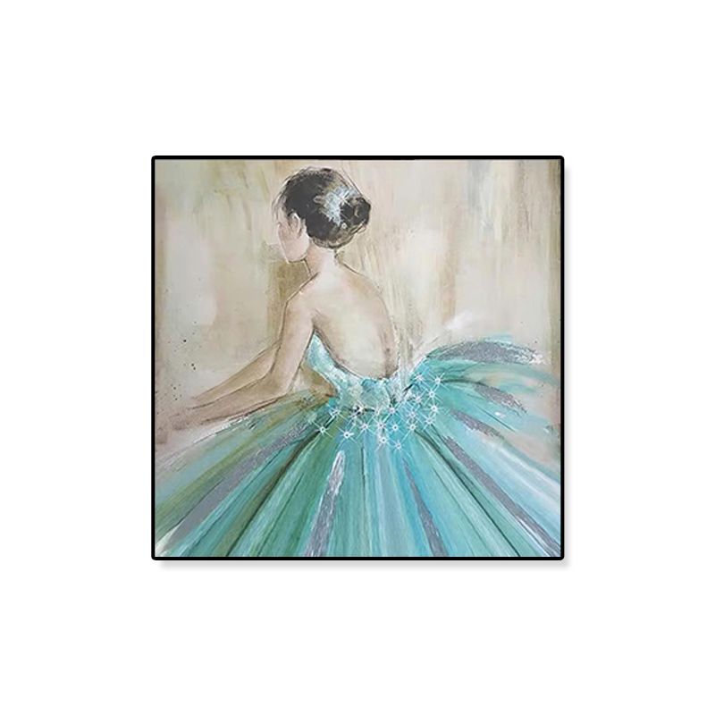 Light Color Glam Canvas Ballet Girl Art Print for Dining Room, Multiple Sizes Options