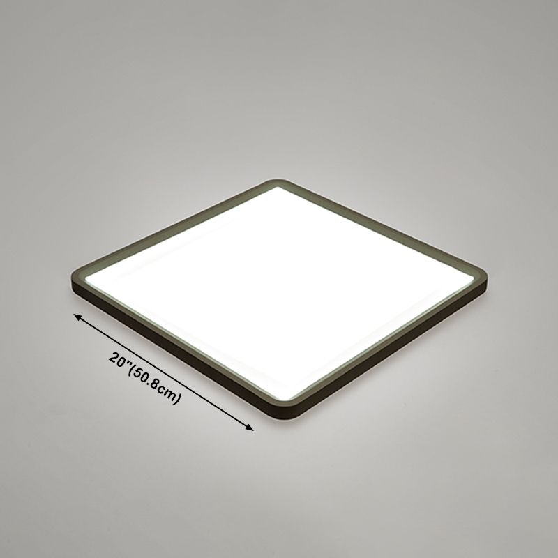 Lámparas de techo LED negras con montaje empotrado y simplicidad moderna para sala de estar