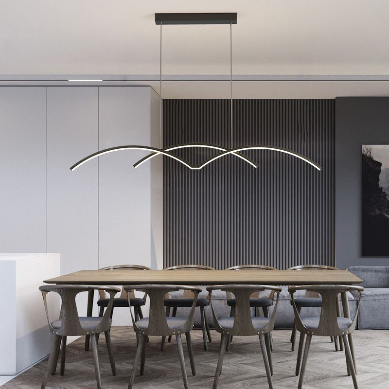 Linear Island Lights Modern Kitchen Island Lighting Metal 2 Light Island Pendant Lights