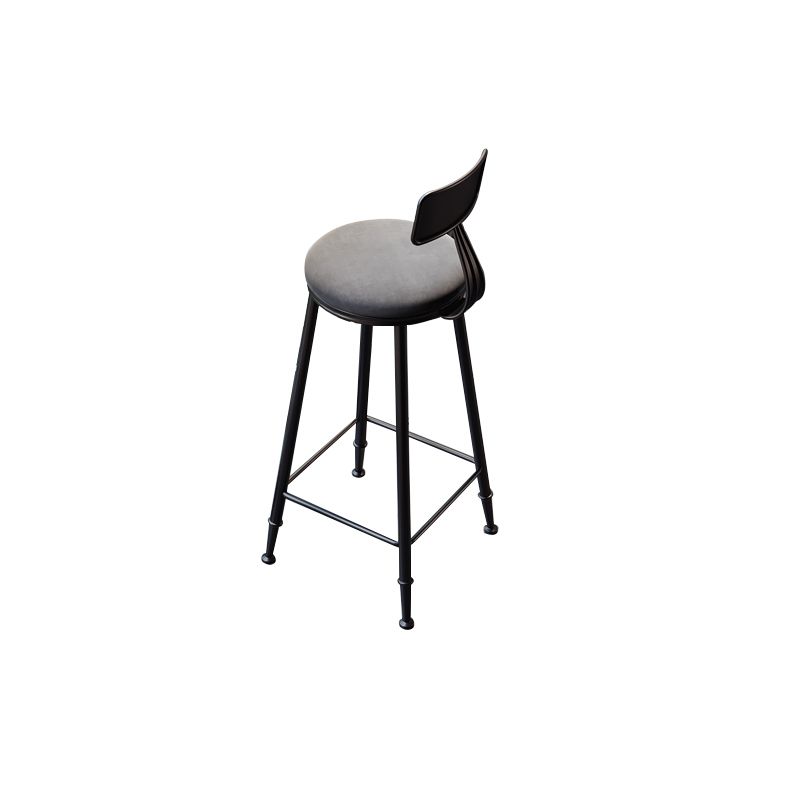 Upholstered Armless Dining Stools Industrial Round Dining Stools