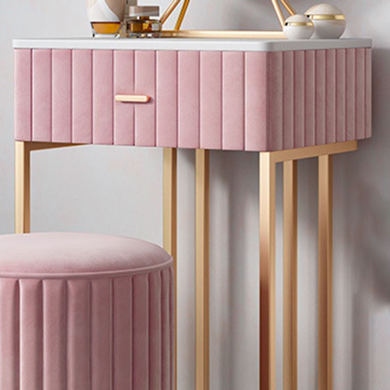 1 Drawer Dressing Table Luxurious Metal Frame Make-up Vanity