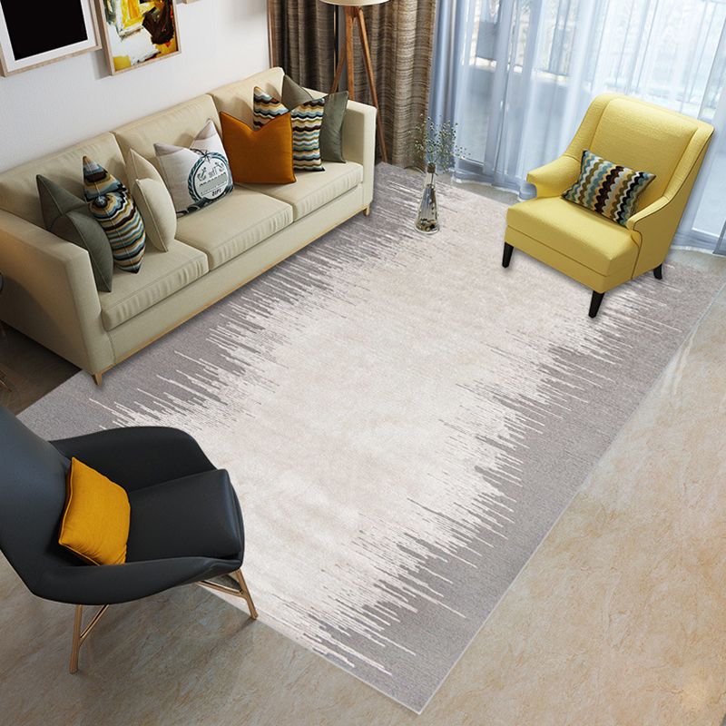 Glam Living Room Rug Multi Colored Abstract Pattern Carpet Synthetics Machine Washable Non-Slip Rug