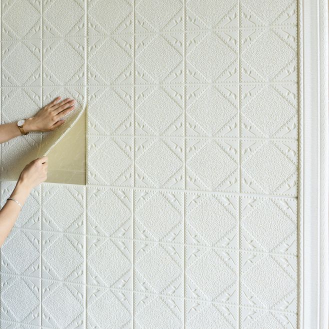 Modern Wall Paneling Peel and Stick Waterproof 3D Print Wall Panel