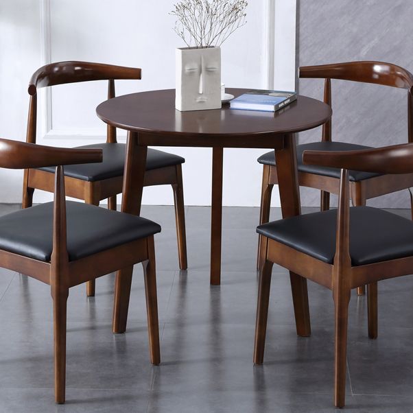 Mesa de comedor de madera maciza de estilo moderno con 3 patas para uso en el hogar