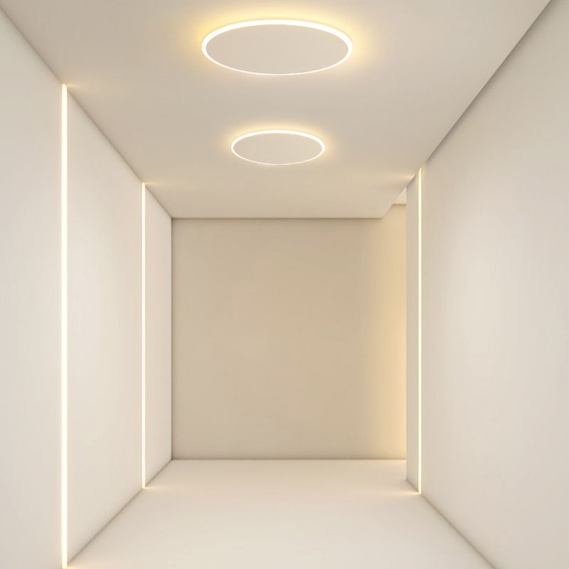 Plafond circulaire métallique Light Light LED nordique LED BLAND PLAFICE