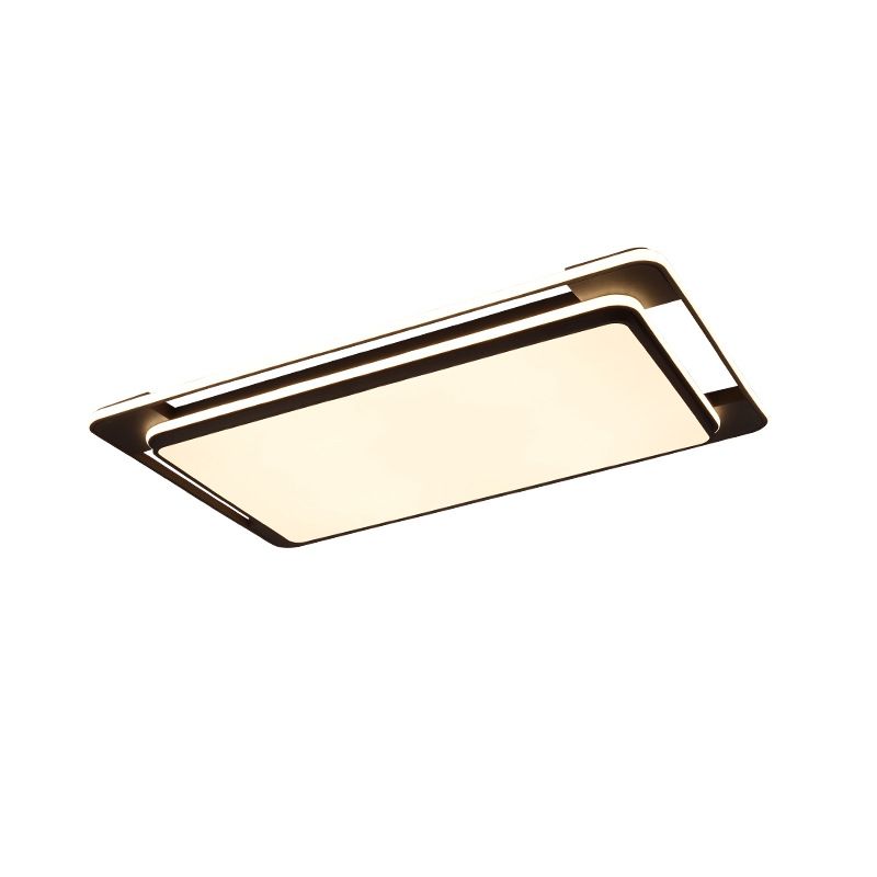 Black Modern Style Flush Ceiling Lights 1-Light Geometric Acrylic Flush Mount Fixture