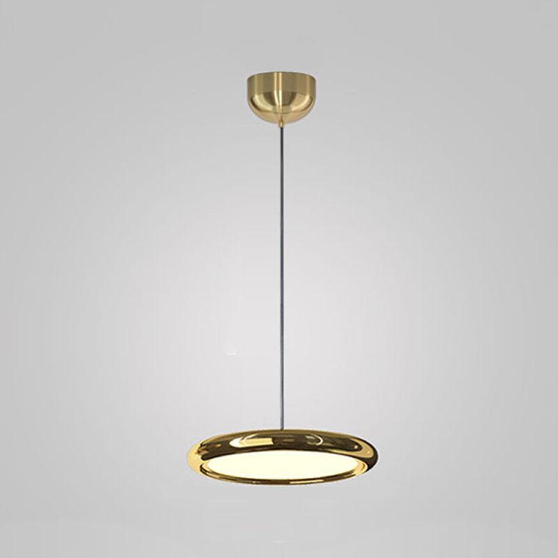 Pendentif rond en acier inoxydable