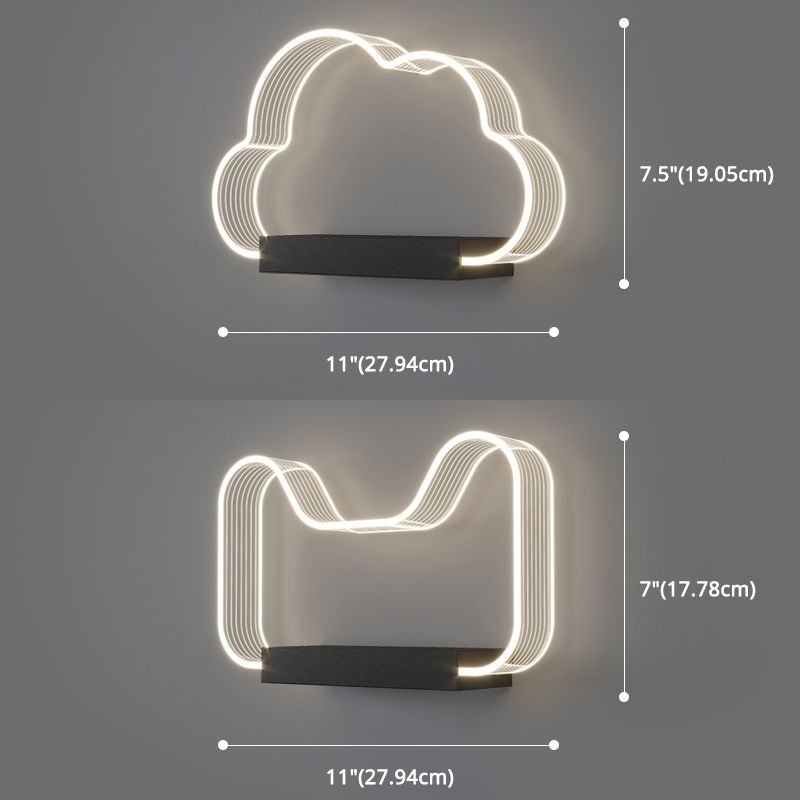 Lampada da parete a LED del letto Lampone Nordic Simple Wall Sconce per bambini Soggiorno