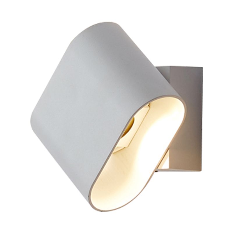 Bordo rotondo cuboide wall sconce luce semplice metallo a led nero/grigio/bianco monte a monte per corridoio