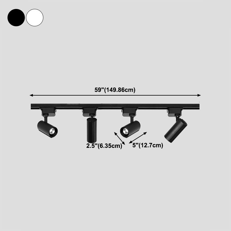 Lámpara de techo de riel LED de forma cilíndrica Montaje de aluminio moderno para sala de estar