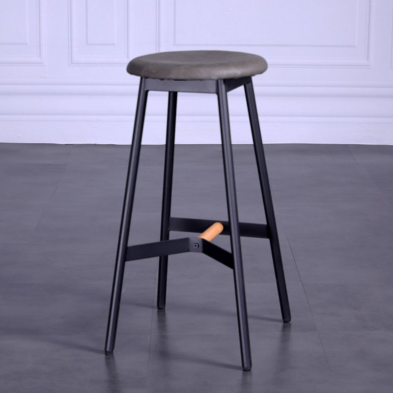 Modern Style Bar-stool Round Seat Counter Bar Stool with Metal Legs for Home