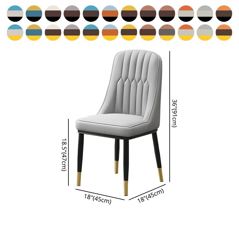 Inicio Silla auxiliar escandinava Silla de comedor Parsons tapizada en metal