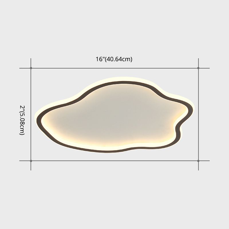 Luminaire Led moderne encastré, abat-jour en acrylique en forme de nuage pour chambre à coucher