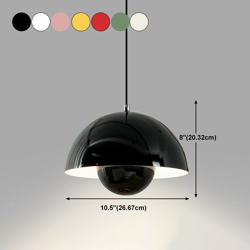 Modern Bud Shape Pendant Light Aluminum Colorful Hanging Pendant for Living Room