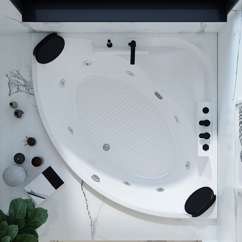 Acrylic Modern Back to Wall Bath Tub Bathroom Corner Bathtub in White