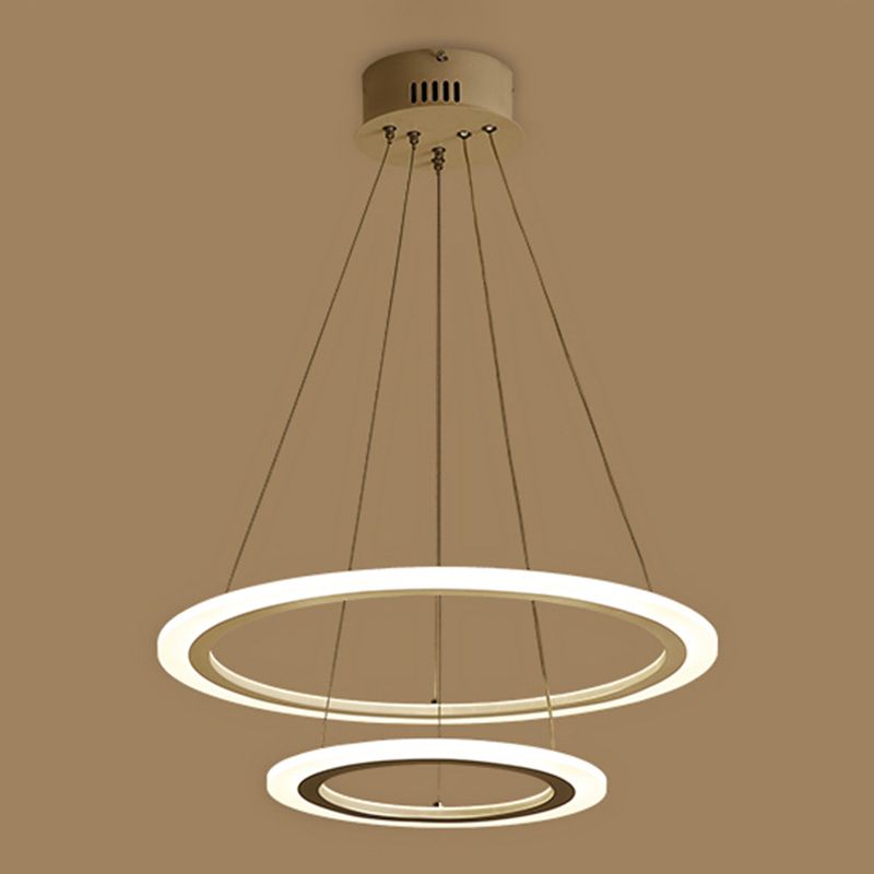 Eigentijdse eenvoudige LED hangende kroonluchter lichte meerlagige hangende lichtkit voor woonkamer