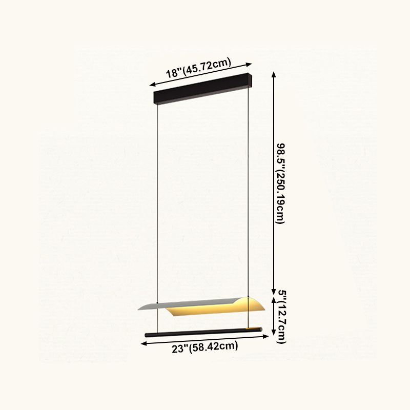 Restruction de lampes suspendues de l'île moderne Restaurant des luminaires suspendus avec de l'ombre en métal