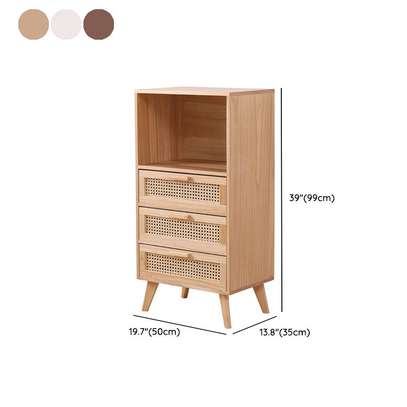 Wicker Rattan Accent Cabinet Bar Pulls Handle Design Storage Cabinet