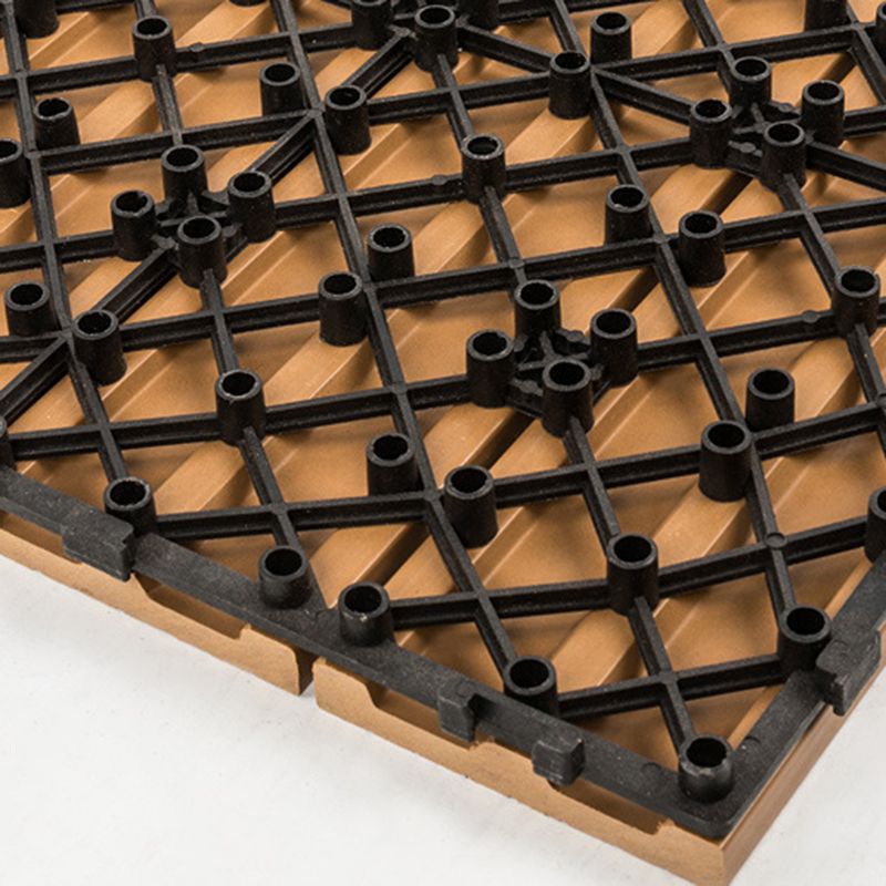 12" X 12"4-Slat Square PVC Flooring Tiles Interlocking Installation Floor Board Tiles