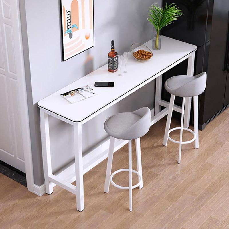 Contemporary Wood Bar Dining Table Rectangle Bar Table for Kitchen