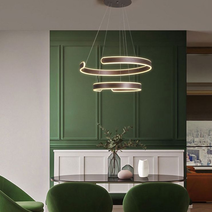 Coffee C landelera en forma de Simplicidad acrílica LED colgante colgante