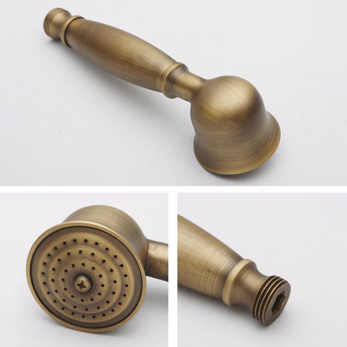 Traditional Floor Mounted Metal Freestanding Tub Filler Double Handles Bathtub Faucet