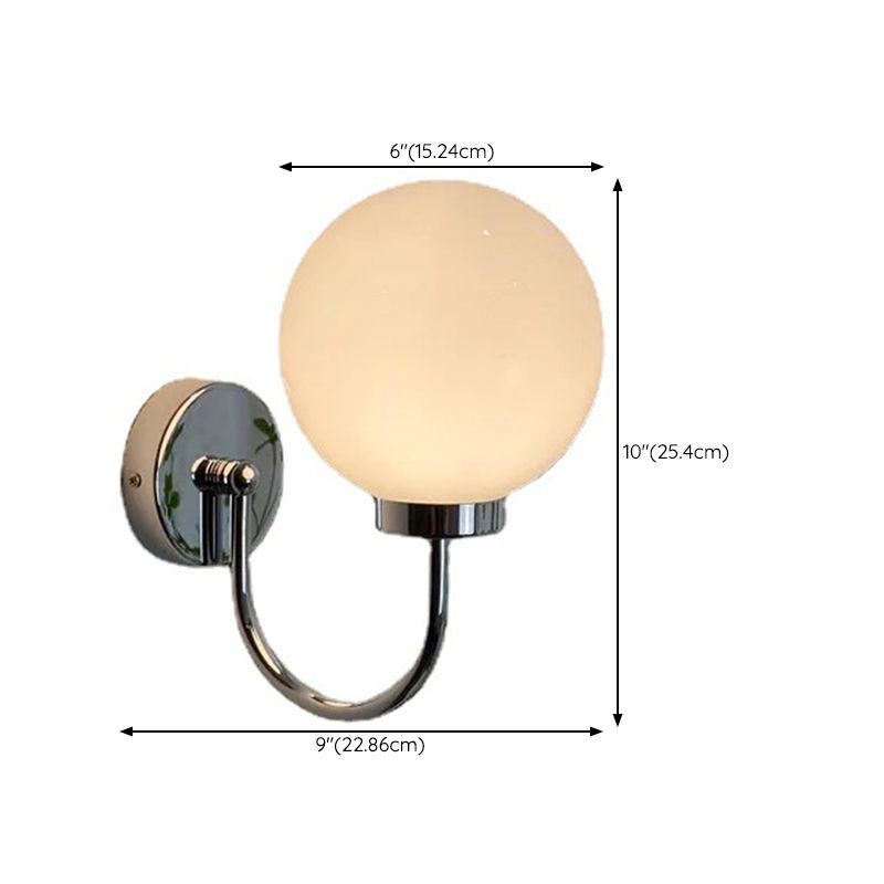 Modern Wall Light Fixture Household Wall Light Sconce with Glass Shade for Bedroom
