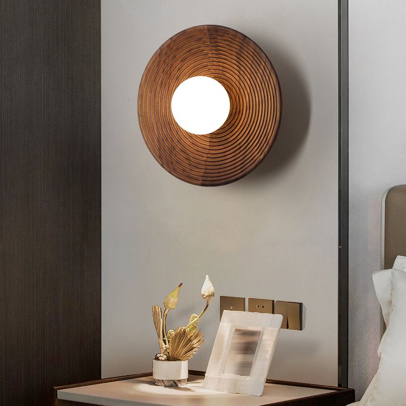Holzkugel Wandleuchte moderne Stil 1 leichte Wandmontagelampen