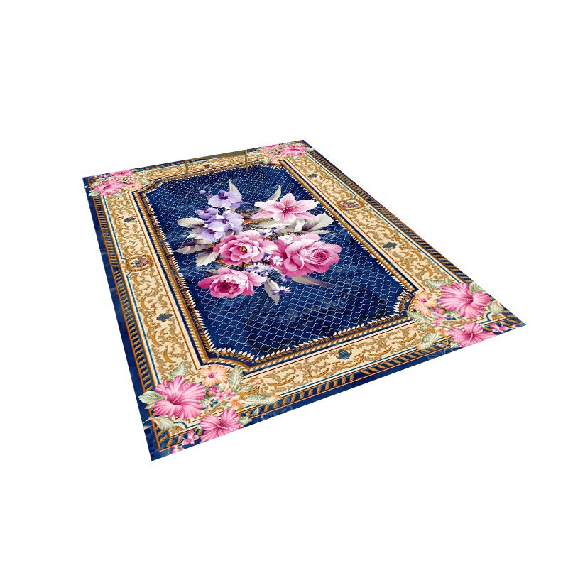 Leisure Polyester Tapijt Europeaan Bloemprint Rug vlekbestendig gebied Teken voor woningdecoratie