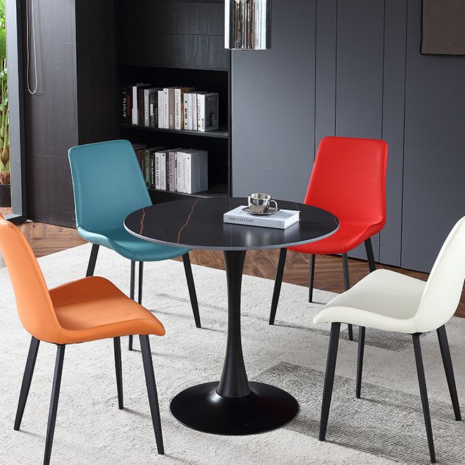 Modern Style Dining Table Round Sintered Stone Dining Table for Home Use