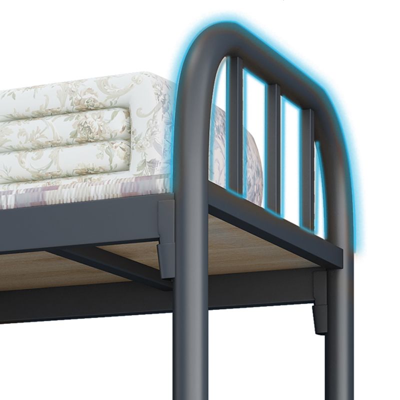 Open-Frame Bunk Bed Contemporary Iron Bed 66.93 inch High for Bedroom