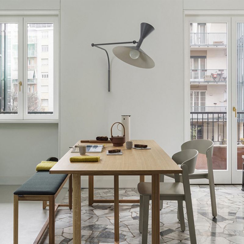 Modernism White/Black/Grey Wall Mounted Sconce Metal 1 Light Wall Light Sconce