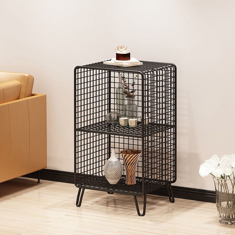 Contemporary Iron Standard Bookshelf Vertical Closed Back Bookcase for Home