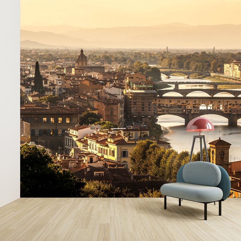 Cityscapes Photography Mildew Wall Mural Horizontalt for Living Room