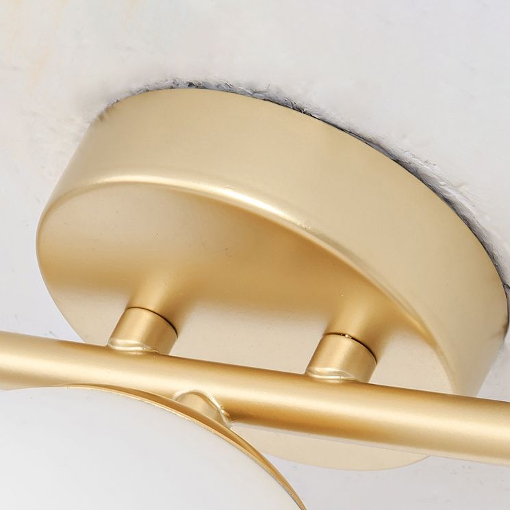 Contemporary Vanity Lighting Orb Glass Wall Light Fixture for Bathroom