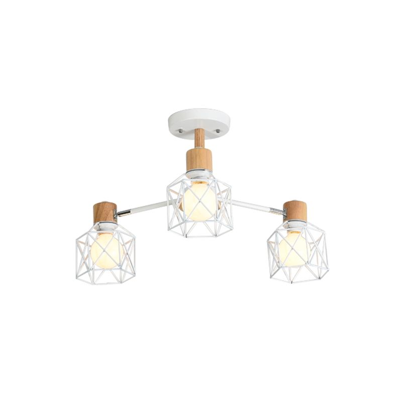 Käfigleuchter hungern hell einfacher Stil Holzdecke Anhänger Licht für Wohnzimmer