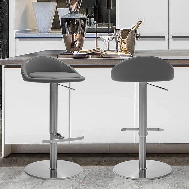 Modern Bar Stool Leather Adjustable Height Counter Stool for Bristol
