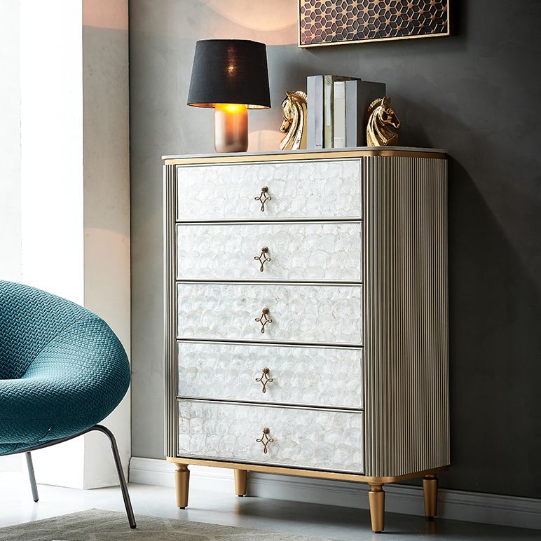 Stone Storage Chest Dresser Modern Storage Chest for Bedroom