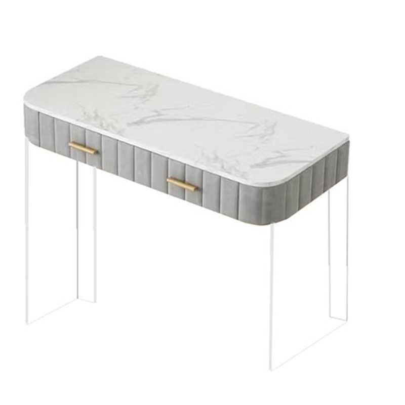 Stone Top Make-up Vanity Table Modern Style Vanity Desk with Drawers