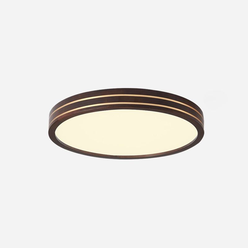 Geometry Shape Ceiling Lamp Modern Simple Style Wood 1 Light Flush Mount for Balcony Aisle