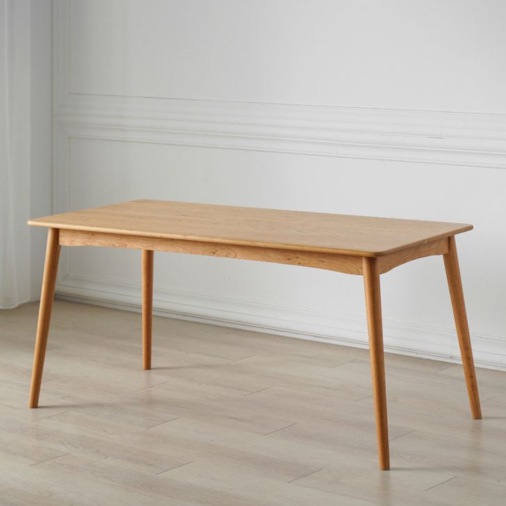 Tavolo di legno di ciliegia rettangolare tavolo in legno contemporaneo con 4 gambe per il ristorante