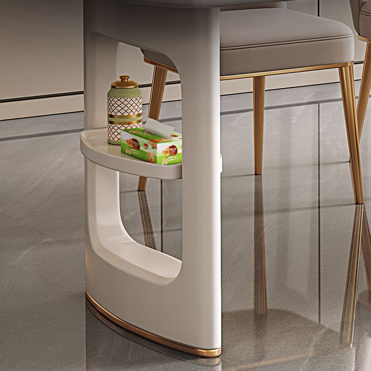 Glam Kitchen Stone Furniture 2/3/5/6/7 Pcs Standard Height Versatile Dining Room Table Set