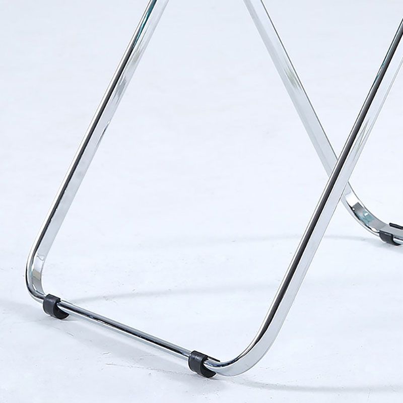 Industrial Armless Plastic Side Chair Open Back Folding Side Chair