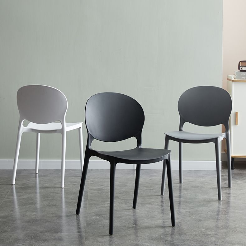Plastica moderna contemporanea moderna sala da pranzo sedia ladogenna aperta