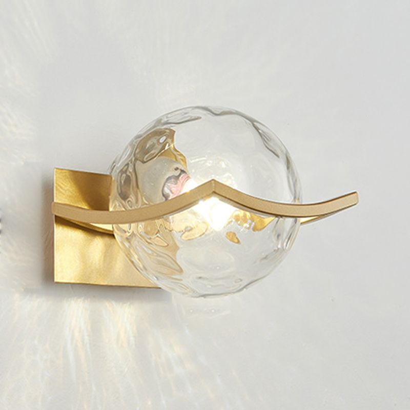 Luminaires d'éclairage en verre de style simple, une lampe murale de tête pour la chambre