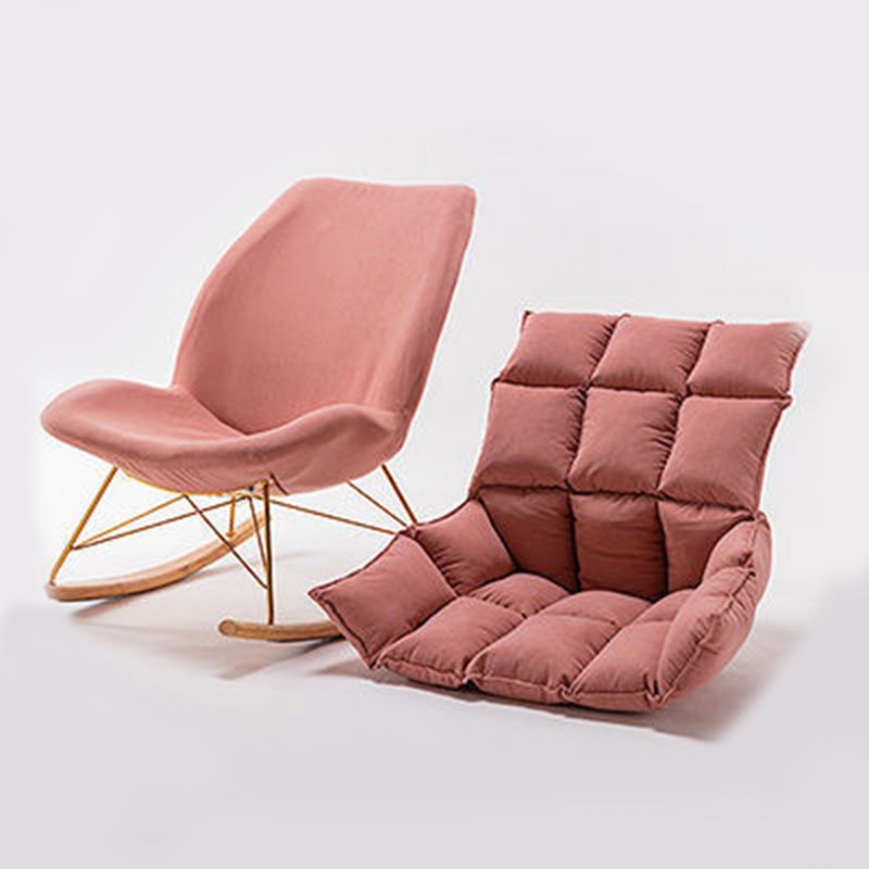 Modern Removable Cushions Rocking Chair Velvet Rocker Chair for Living Room