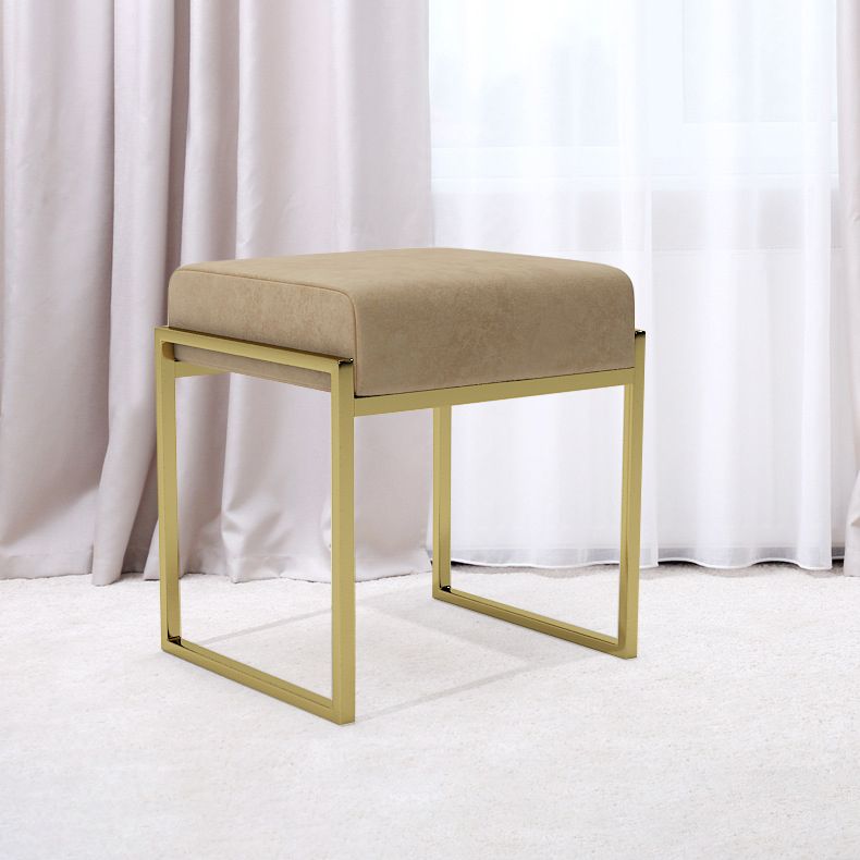 Modern Faux Leather Ottoman Pure Color Waterproof Rectangle Chair Ottoman