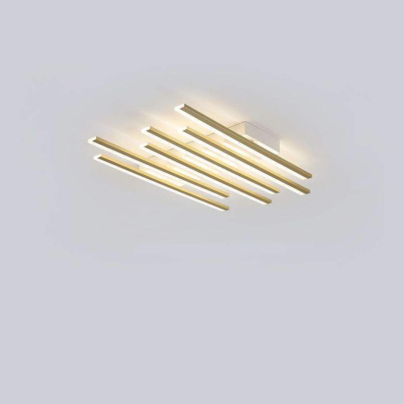 Multi Lights Strips Semi-inbouw plafondverlichtingsarmaturen Moderne stijl metalen semi-inbouwlamp