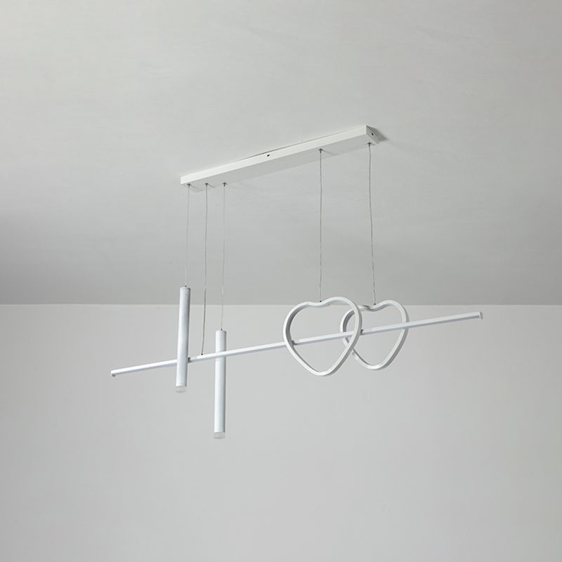 Cylinder Shape Island Lights Contemporary Style Metal 5 Light Island Lighting